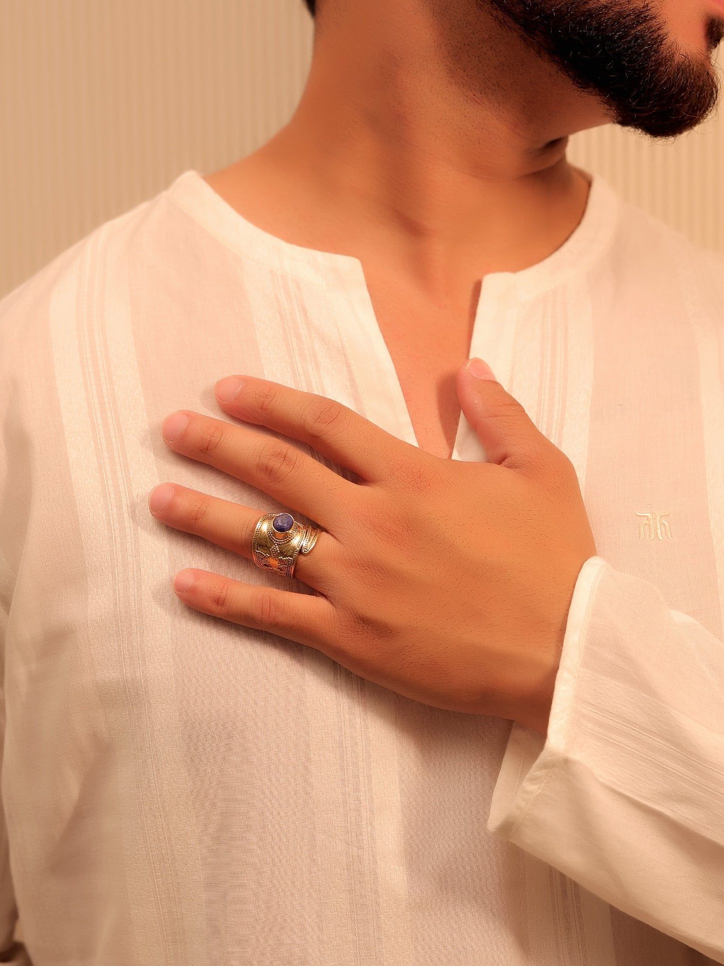 Ragan Blue Men's Finger Ring