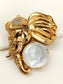 Dakshit White Elephant Men's Brooch