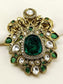 Aarohan Green Elephant Men's Brooch