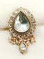 Yuvan White Kundan Men's Brooch