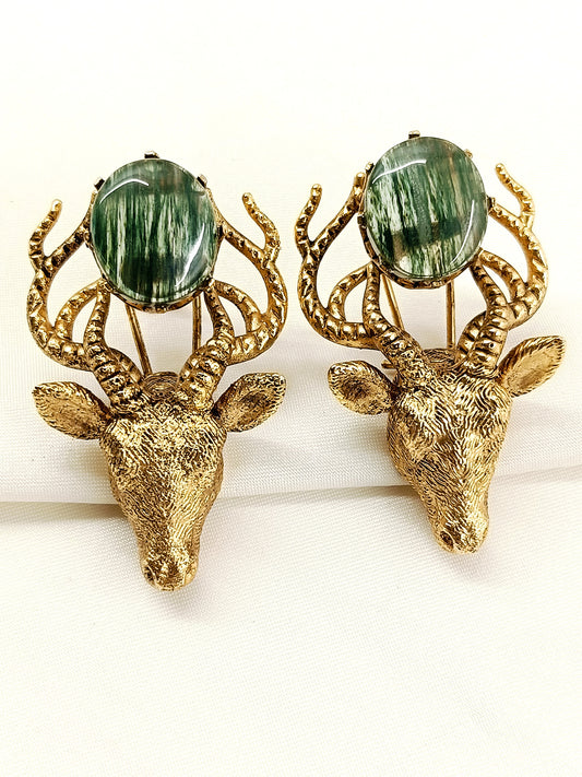 Vaidik Green Men's Earring