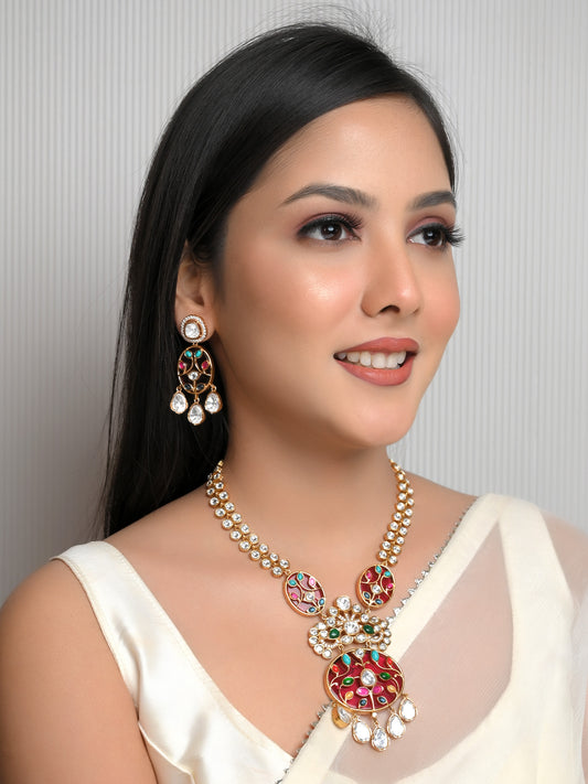 Eravati Multi Colour Boutique Necklace Set