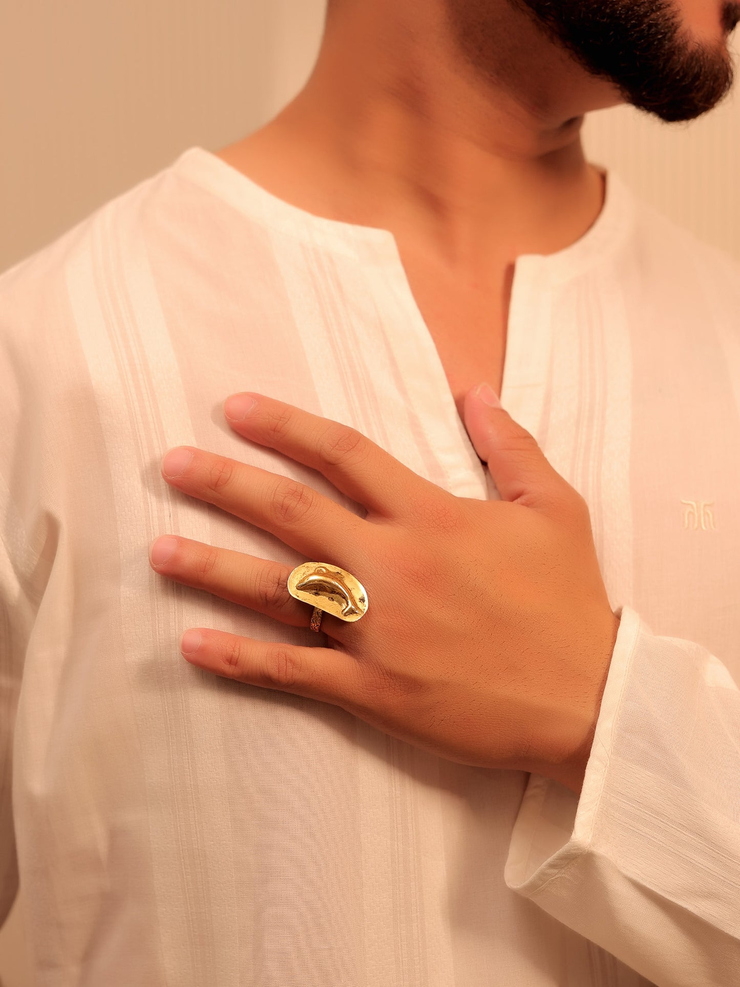 Nimisha Golden Tribal Finger Ring