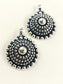 Ryka Oxidized Silver Tribal Mandala Cuff Pair