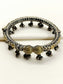 Charulata Dual-Tone Oxidized Floral Ghungroo Anklets