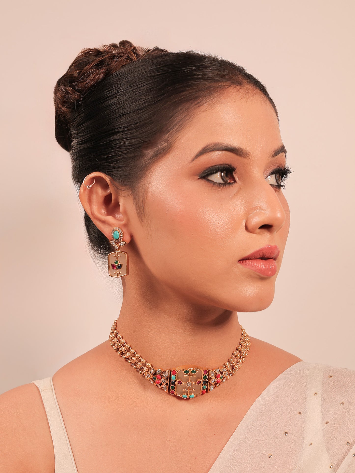 Anantya Multi Colour Kundan Choker Set