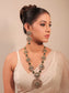 Roma Green Kundan Polki long Necklace Set
