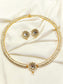 Samriddhi White Kundan Choker Set With Hasli