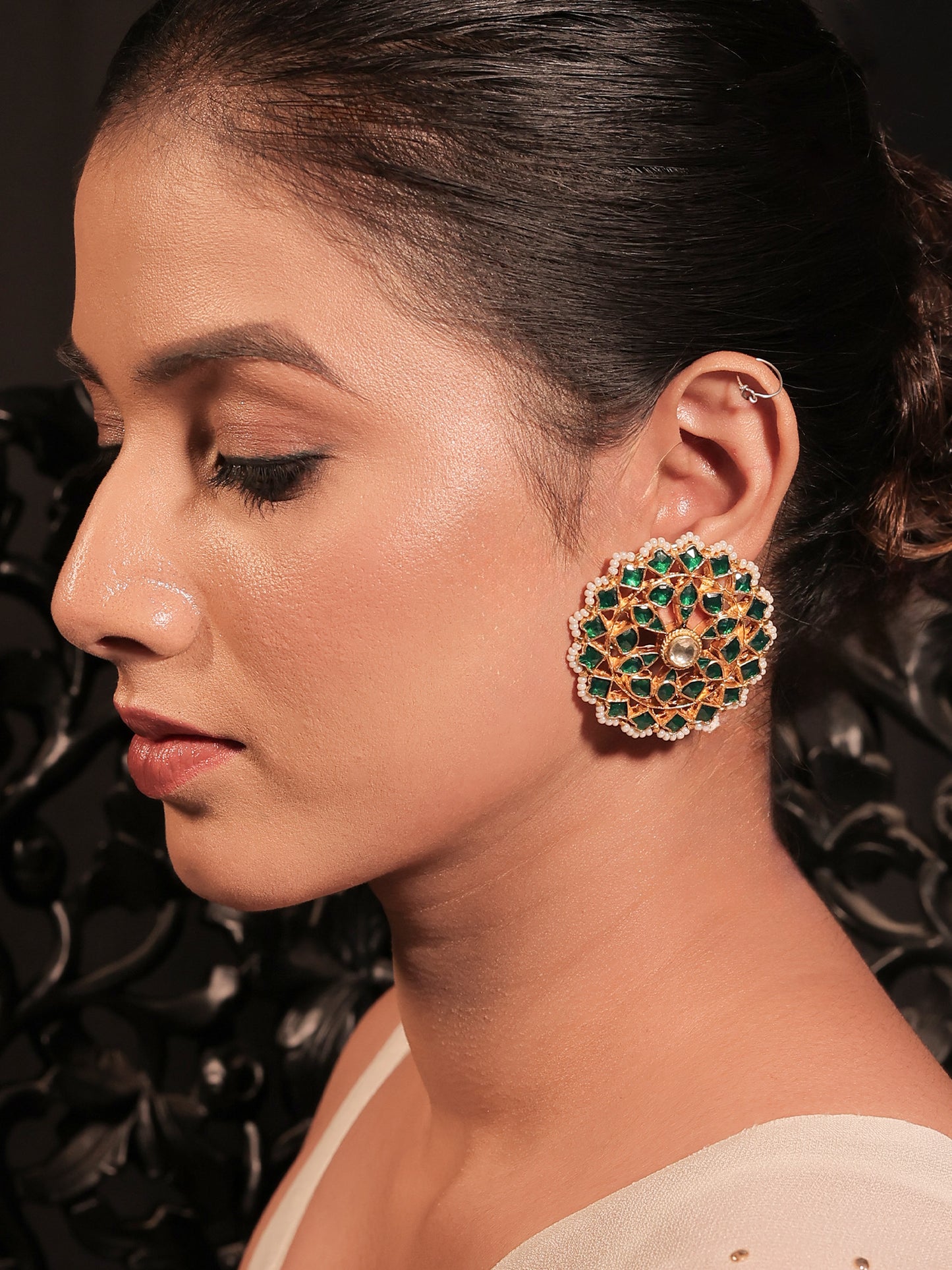 Citra Green kundan Tops