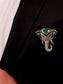 Pranav Green Elephant's Brooch