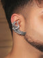 Ridhan Oxidized Crane Hoop Men's Earrings