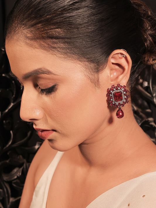 Alizee Rose Pink Victorian Earrings