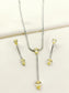 Cureza Yellow American Diamond Necklace Set