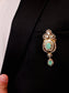 Parvesh Mint Green Men's Brooch