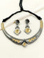 Zienna White Oxidized Choker Set