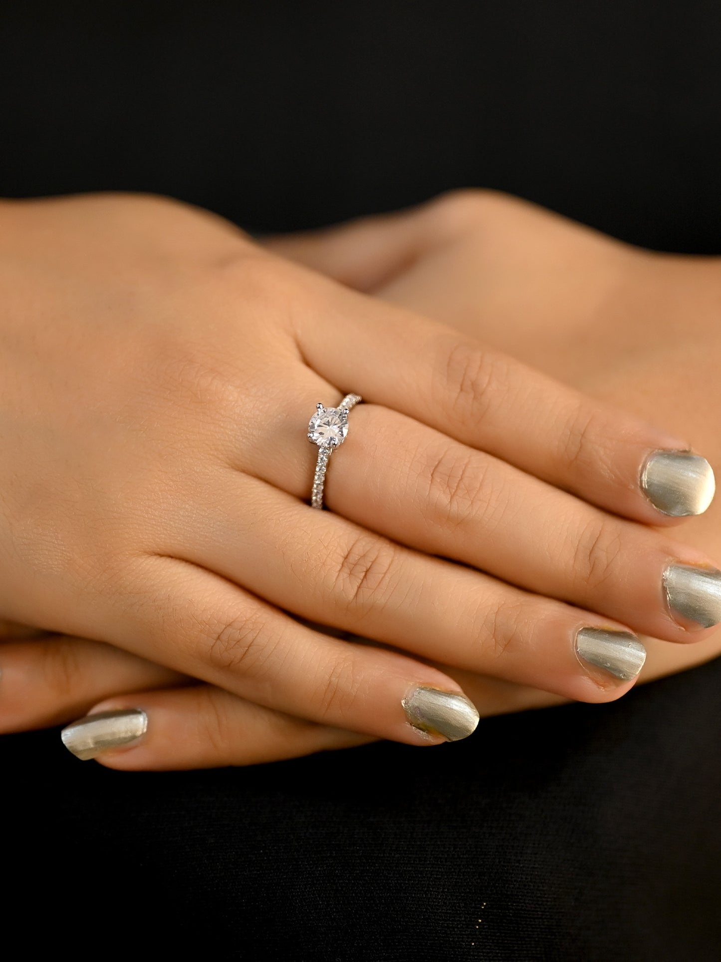Triveni American Diamond Finger Ring