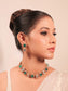 Pahaani Green Kundan Choker Set