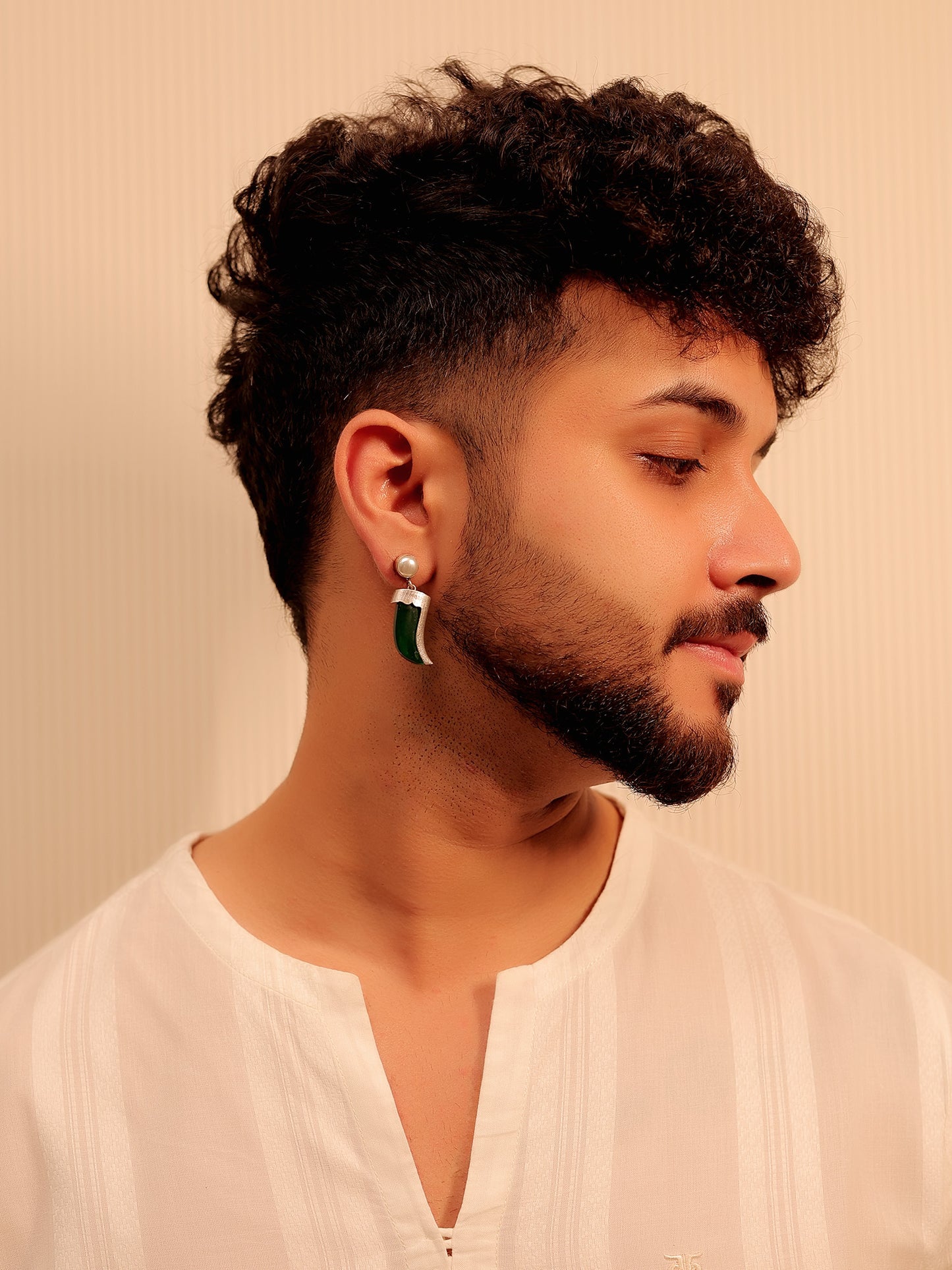Harit Green Men's Earring