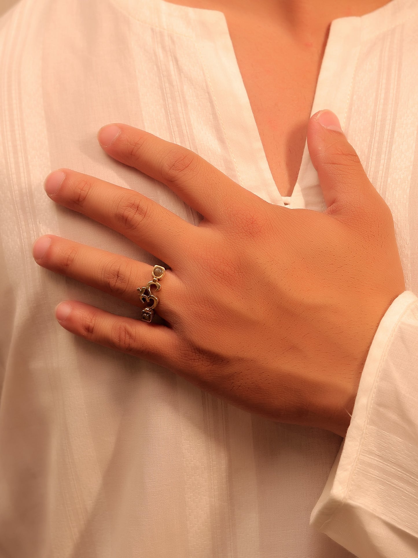 Kasav Brown Men's Finger Ring