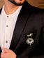 Vivaan White Horse Brooch
