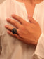 Jane Navy Blue Men's Finger Ring