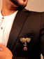 Anirudh Ruby Elephant Brooch