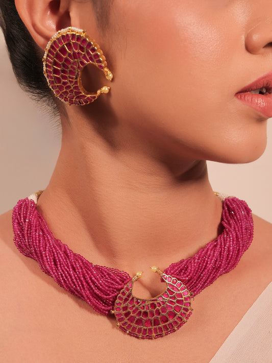 Rahika Ruby Kundan Choker Set