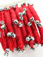Samanvita Red Fabric Bangles with Ghungroo