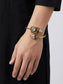 Piyush White Men’s Geometric Crystal Bracelet