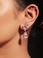 Ruval Baby Pink American Diamond Earring