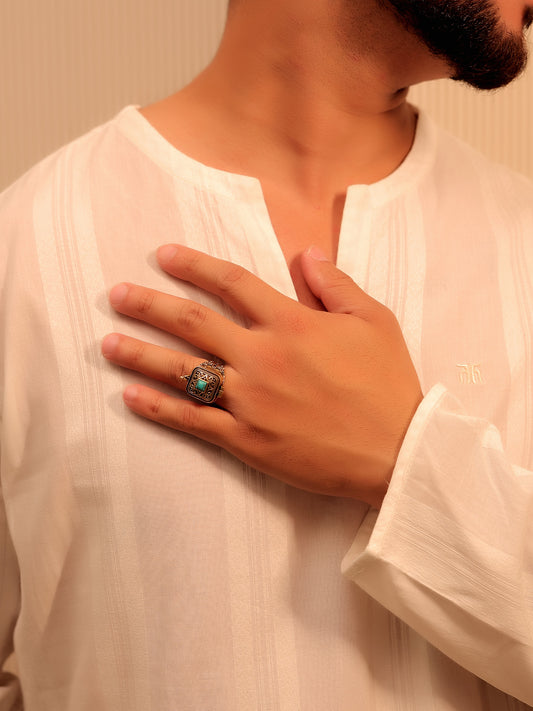 Aathirai Firozi Men's Finger Ring
