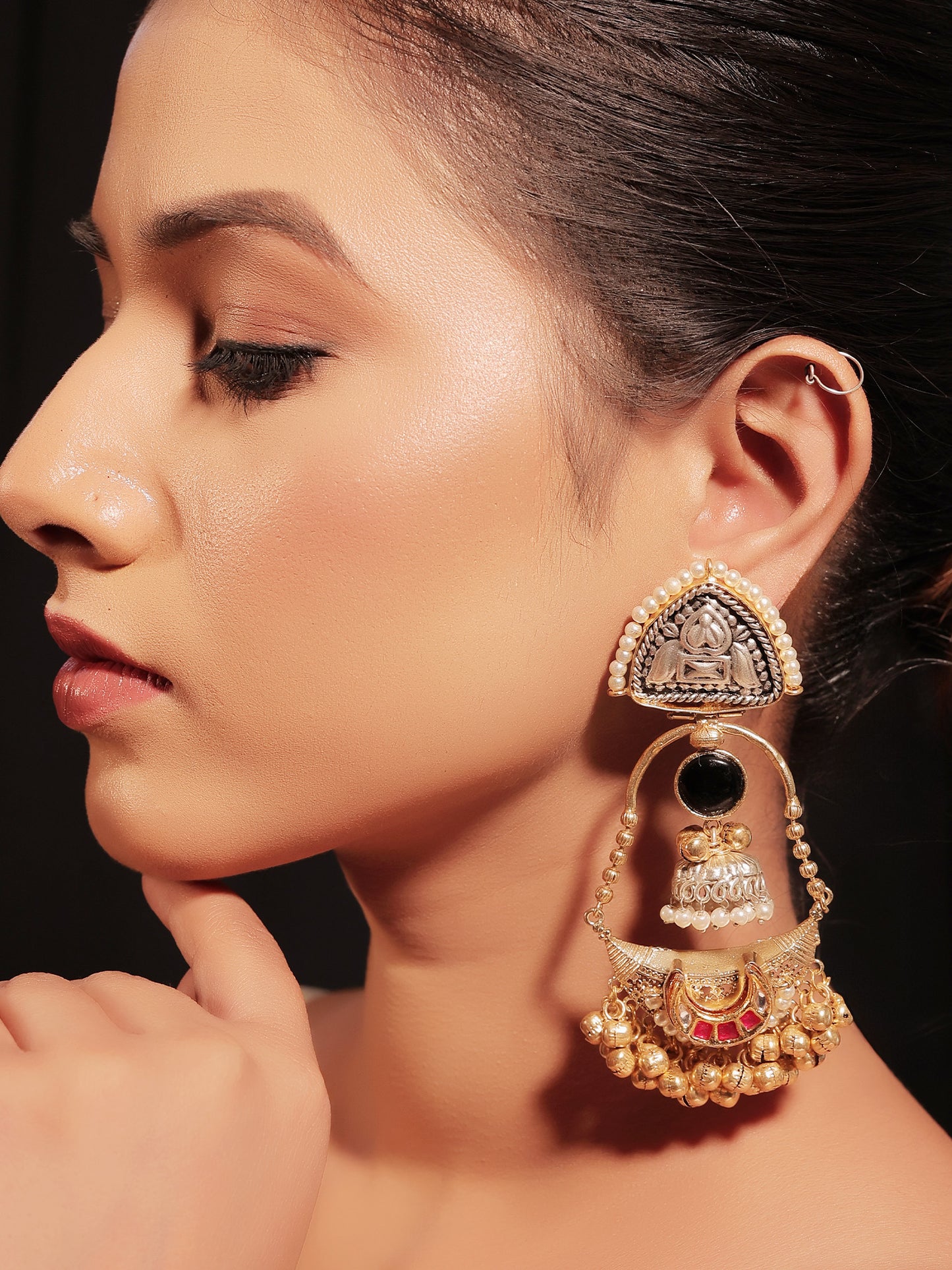 Maheshwri Black Boutique Earrings