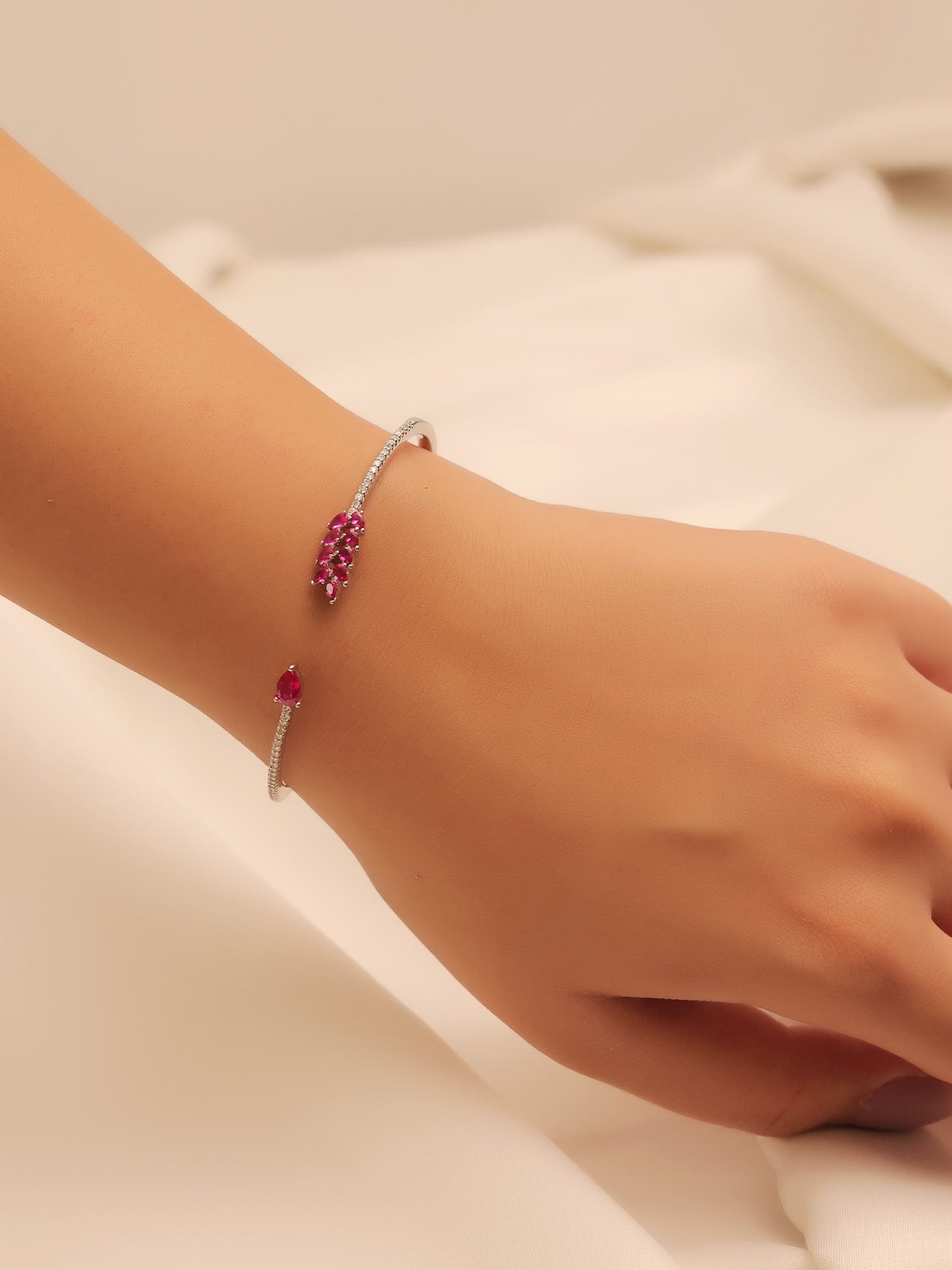Pranjali Ruby American Diamond Bracelet