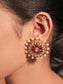 Kavita Maroon Gold Plated Kundan Tops