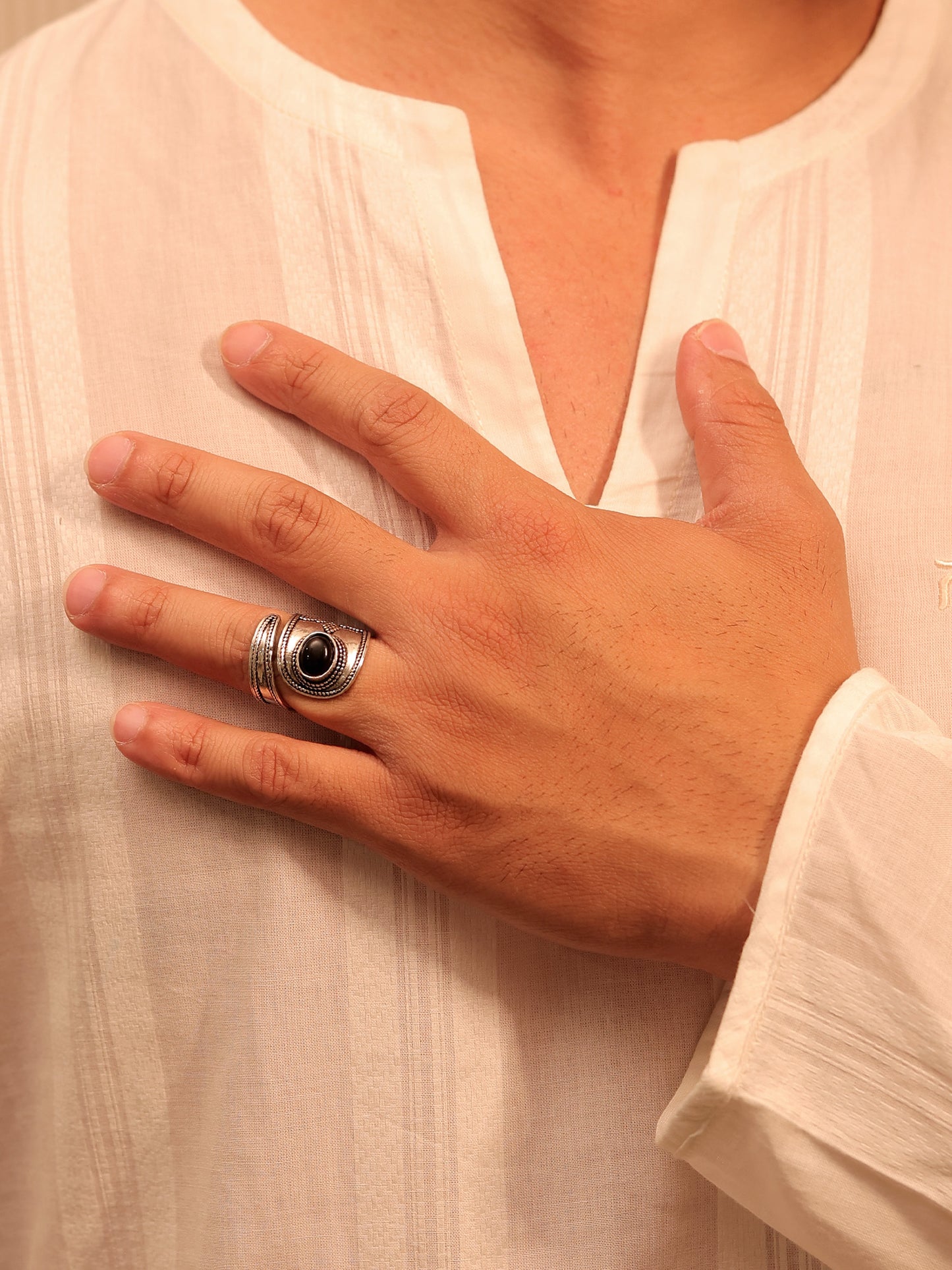 Keily Black Men's Finger Ring