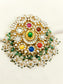 Uddipt Multi Colour Men's Navratna Collar Brooch