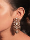 Pankhudi White Kundan Earrings