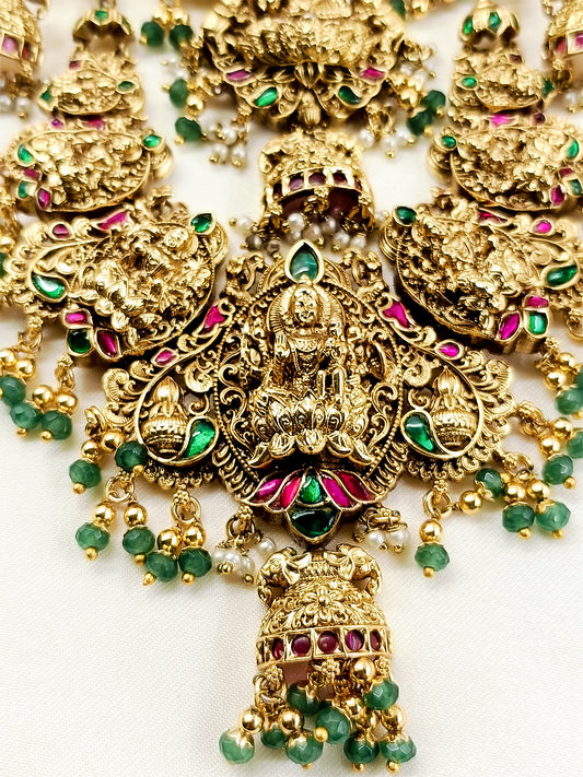Parvardh Antique Temple Nakshi Lakshmi Neckpiece