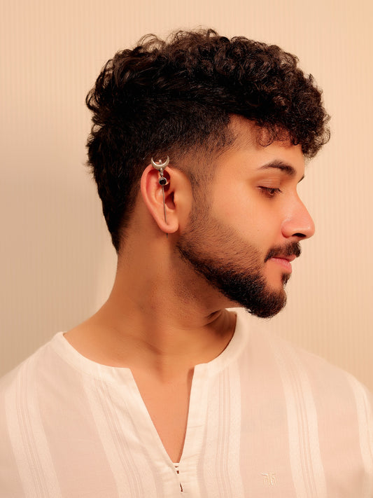 Kunal Black Men's Earcuff