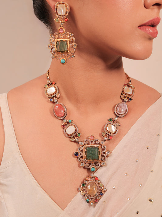 Vivian Multi Colour Boutique Necklace Set