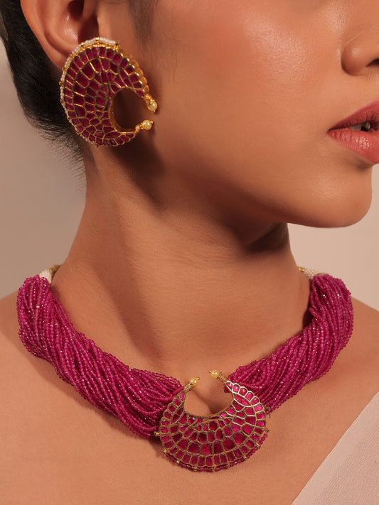 Rahika Ruby Kundan Choker Set