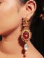 Eve Maroon Ganesh Ji Boutique Earrings