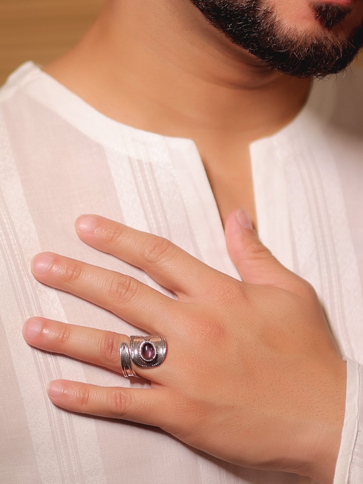 Tamara Purple Men's Finger Ring