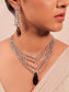 Ajweta Purple American Diamond Necklace Set