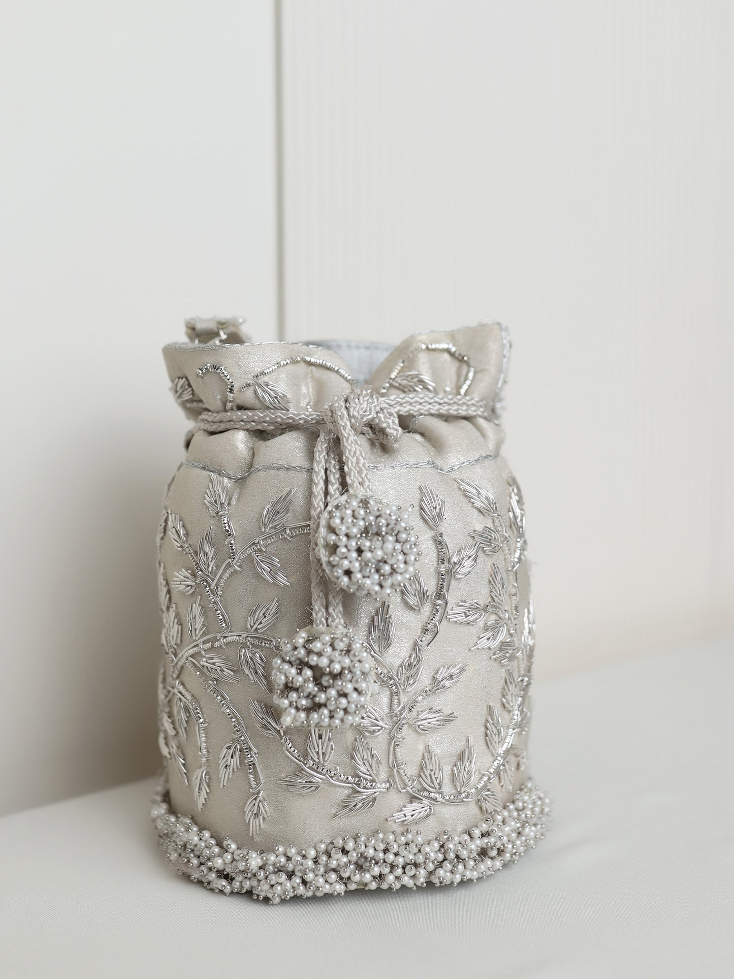 Pareeka Silver Potli Bag