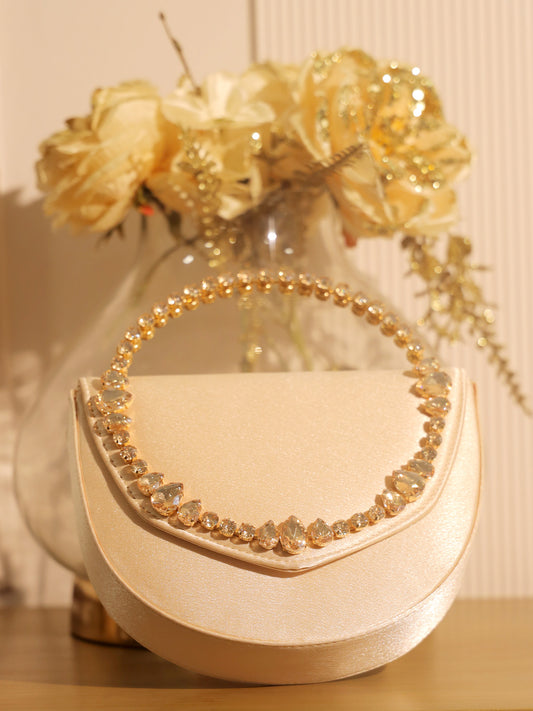 Indulekha Cream Evening Clutch
