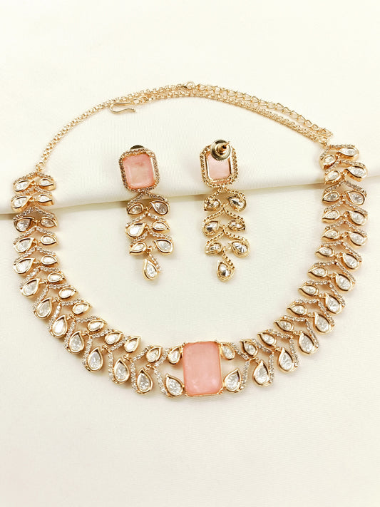 Shezana Pink Kundan Choker Set