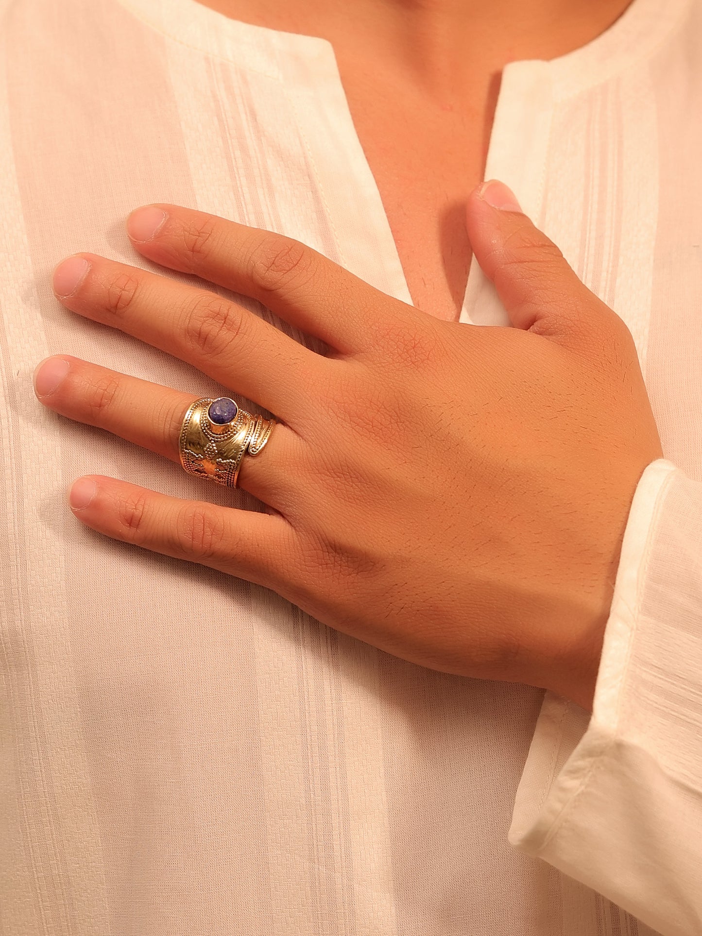 Ragan Blue Men's Finger Ring