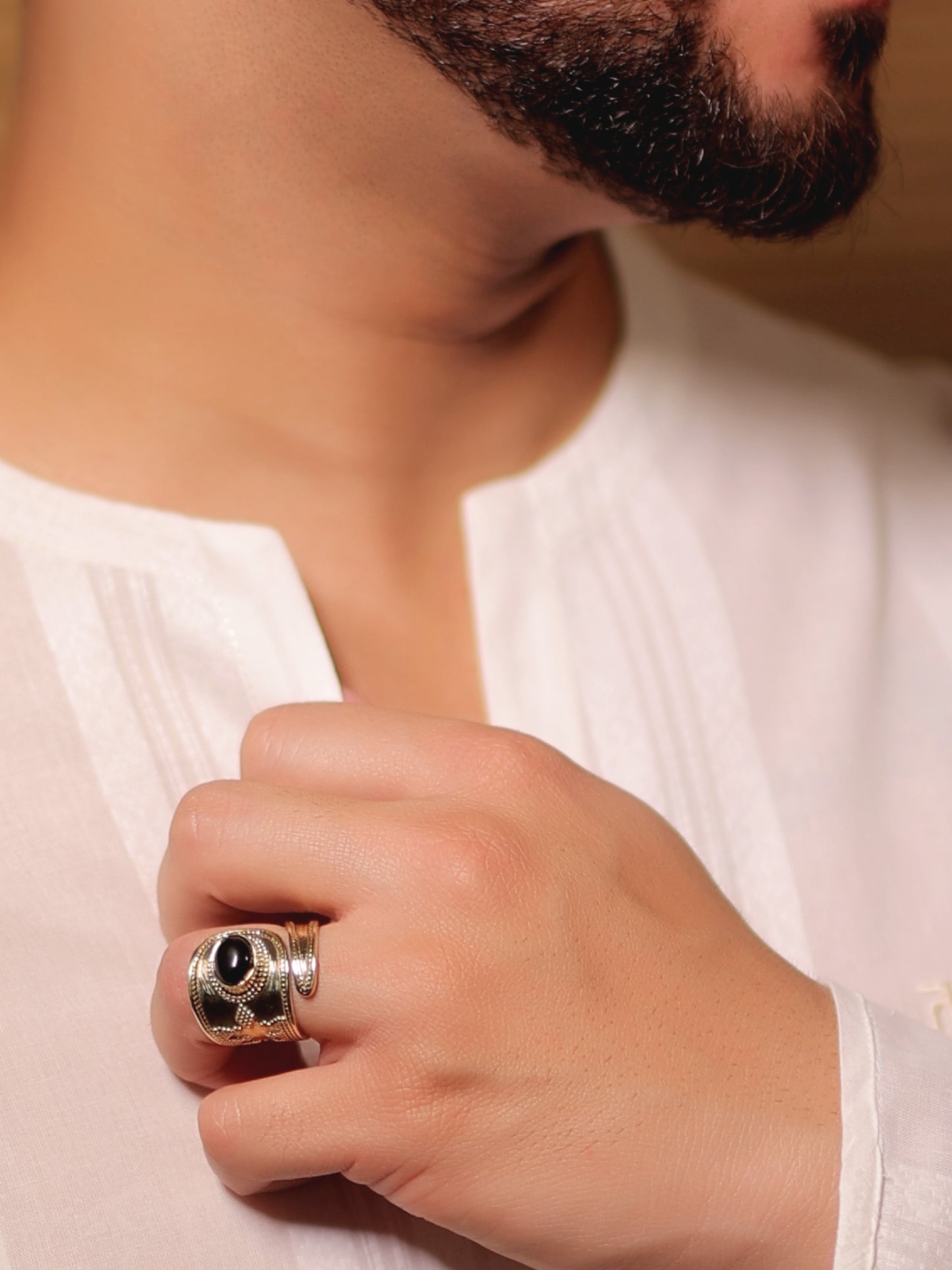 Shannon Black Men's Finger Ring