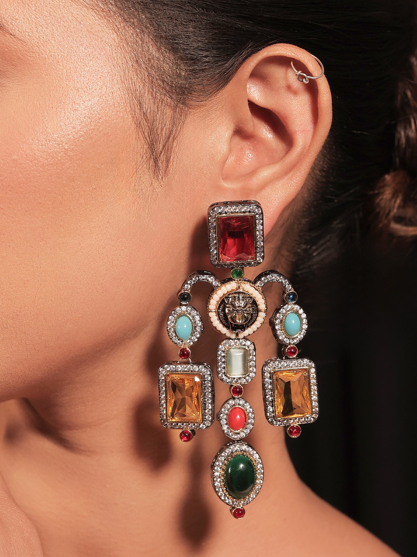 Gomti Multi Colour Victorian Earrings